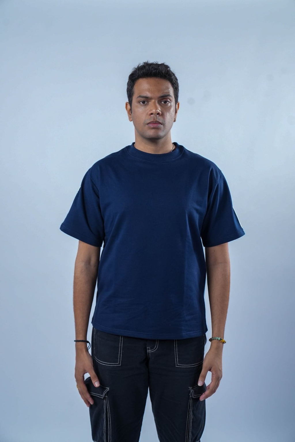 SILVER LINING TEE - NAVY BLUE