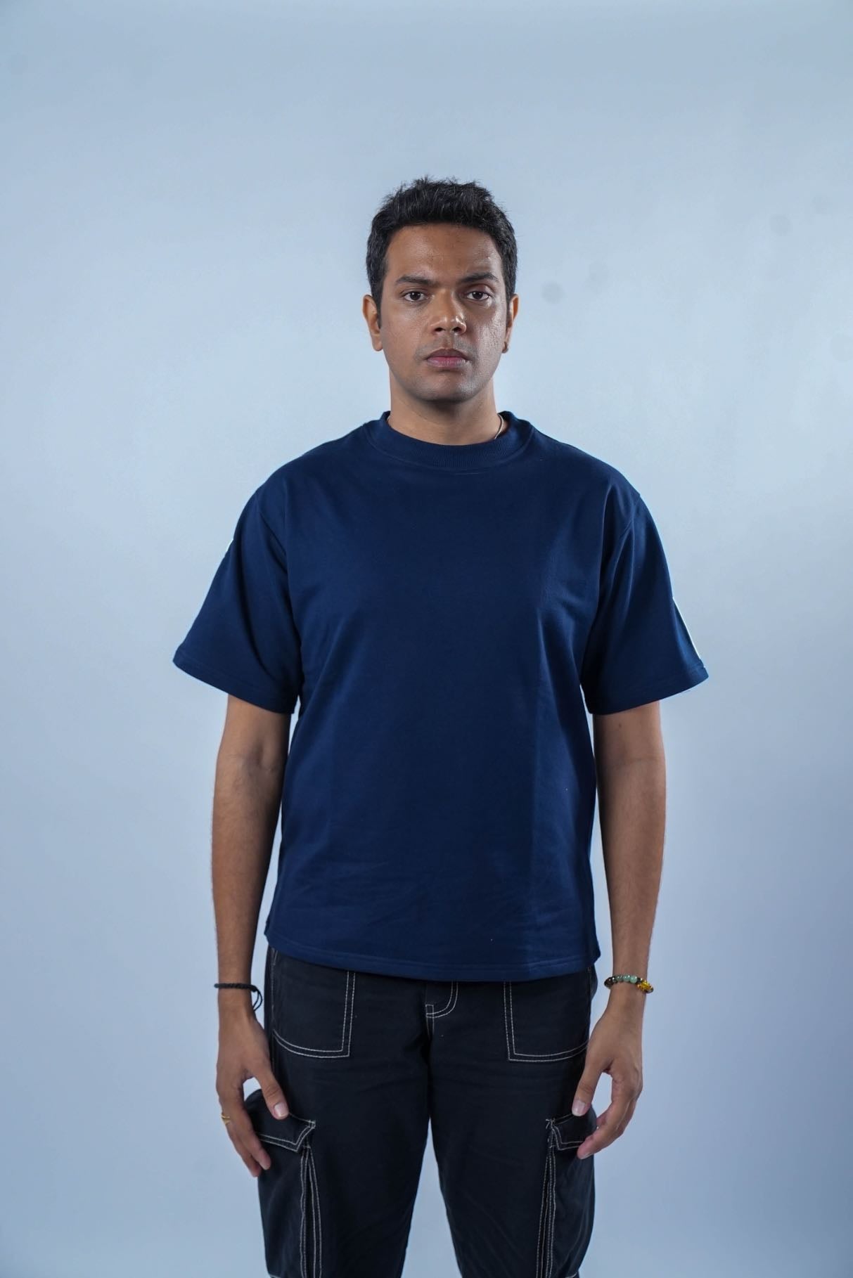 SILVER LINING TEE - NAVY BLUE