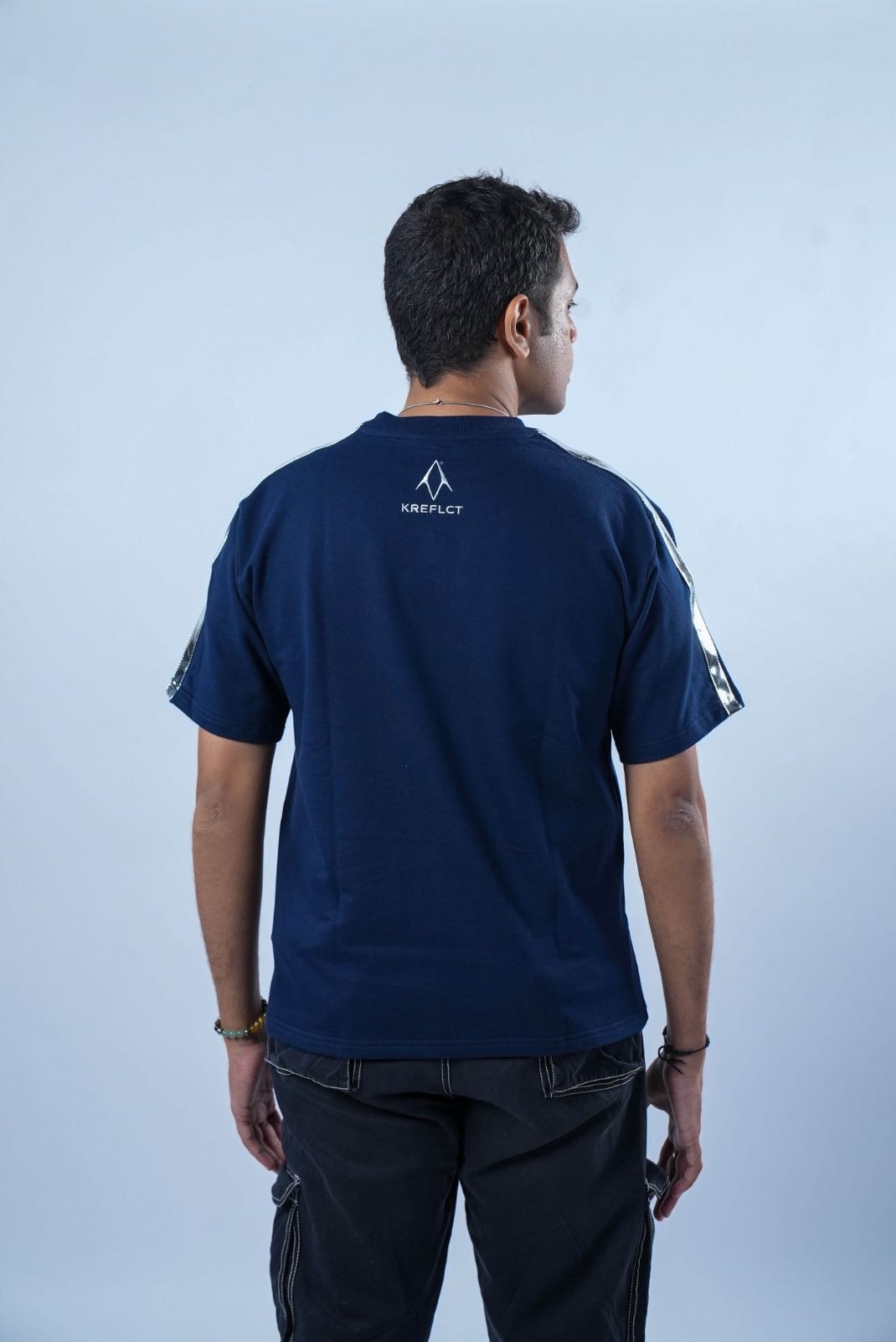 SILVER LINING TEE - NAVY BLUE