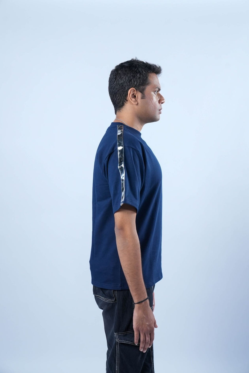 SILVER LINING TEE - NAVY BLUE