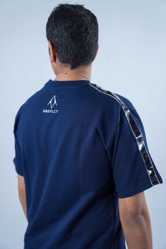 SILVER LINING TEE - NAVY BLUE